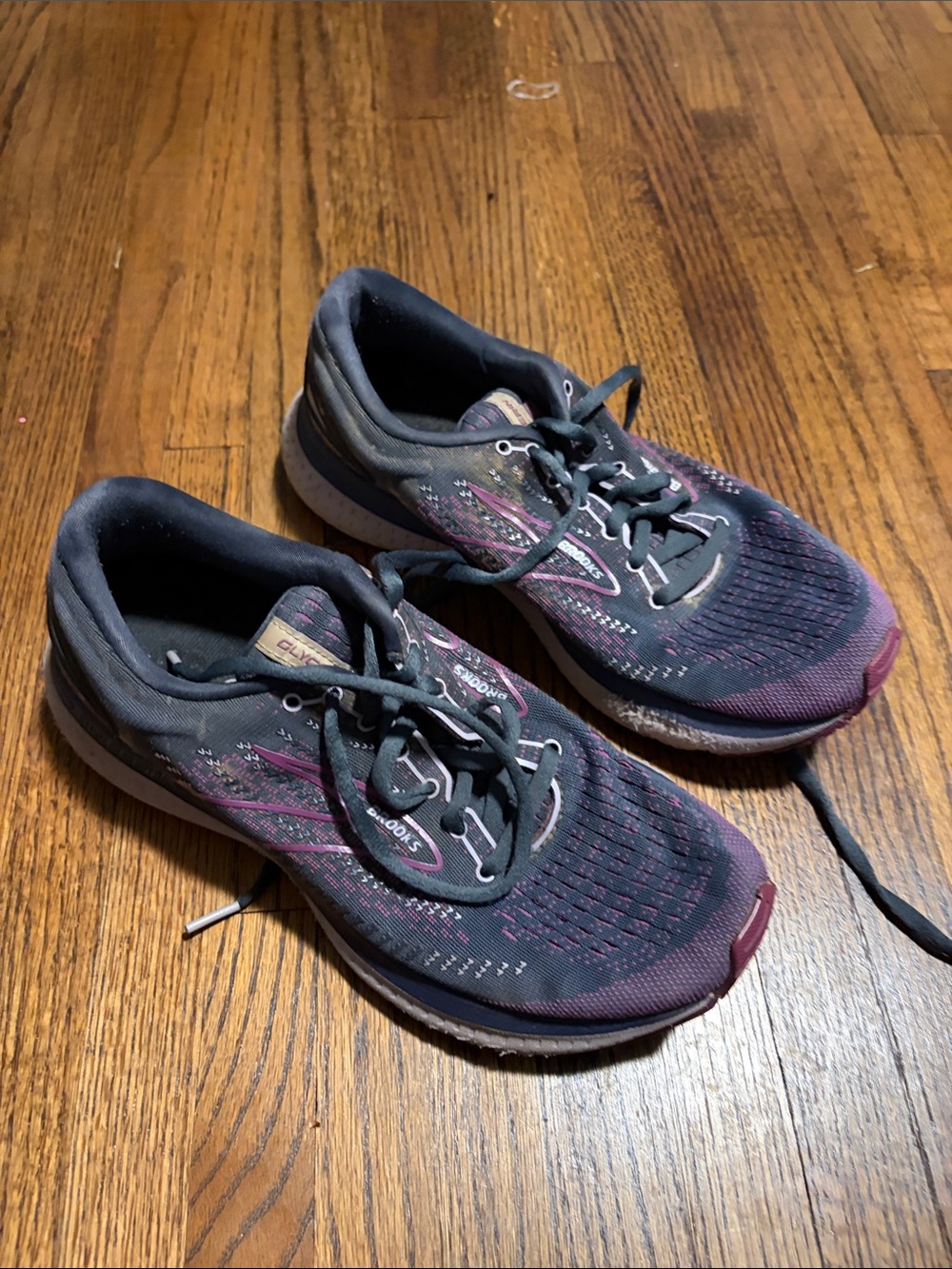 Brooks Women's Running Shoes - Dark Gray and Plum